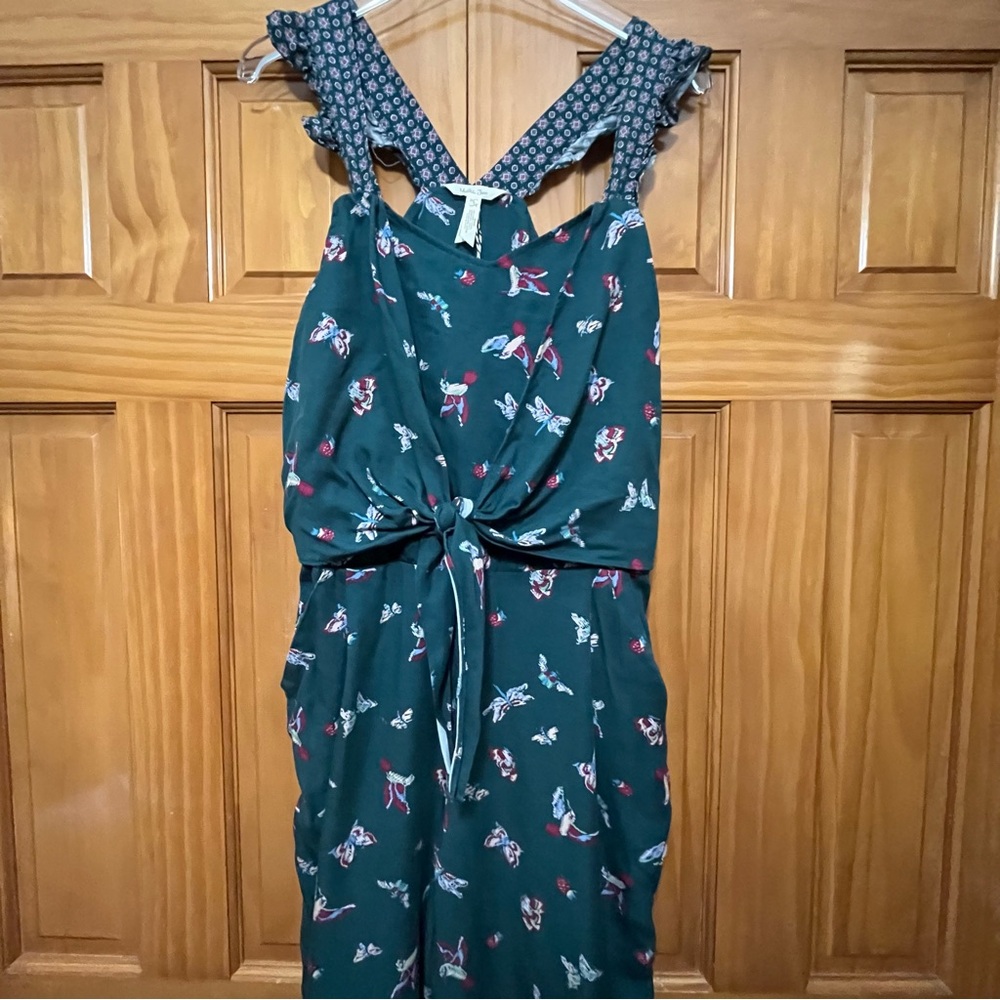 Matilda Jane Evergreen Dream Jumpsuit With Pockets Hummingbird Print NWOT Small - Picture 8 of 15
